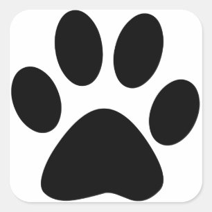 Afdrukken Paw Vierkante Sticker