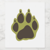 Afdrukken Paw Wijn Etiket (Enkel label)