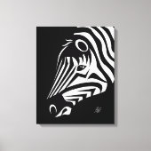 Afdrukken portret Canvas zebra (Voorkant)