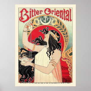 Afdrukken poster: Art Nouveau - Bitter Oriental Poster