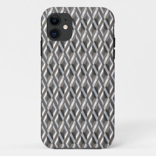 Afdrukken Retro Style Checkered Chrome Diamonds iPhone 11 Hoesje