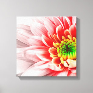 Afdrukken Roze bloemcanvas
