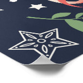 Afdrukken uit de middeleeuwen Unicorns op de kerst Poster (Hoek)