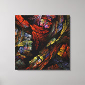 Afdrukken van Abstract gepantserd kleurenschildpad (Voorkant)