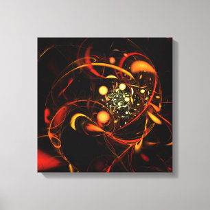 Afdrukken van Abstracte kunst met quad-canvas