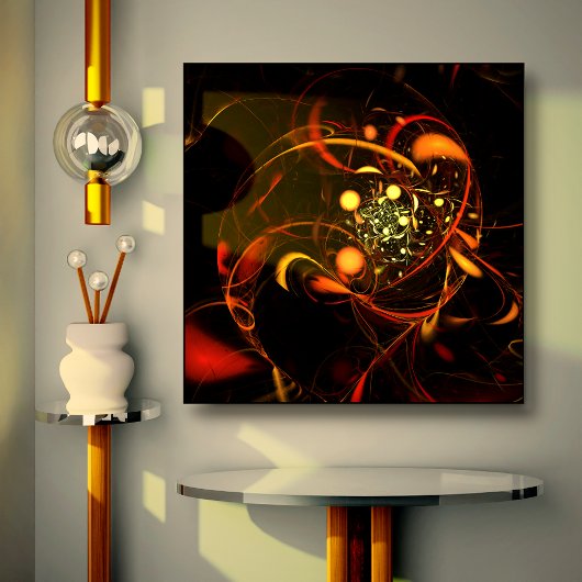 Afdrukken van Abstracte kunstschildpad met hartsla