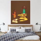 Afdrukken van Afrikaanse Canvas (Insitu (Slaapkamer))