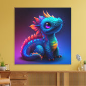 Afdrukken van Baby Dragon Canvas bevestigen (Insitu (Woonkamer))