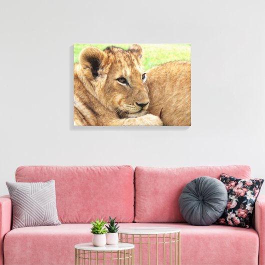 Afdrukken van baby tijgercanvas (Insitu (Woonkamer))