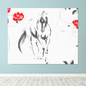 Afdrukken van barokbestendig paard (Insitu (Houten vloer))