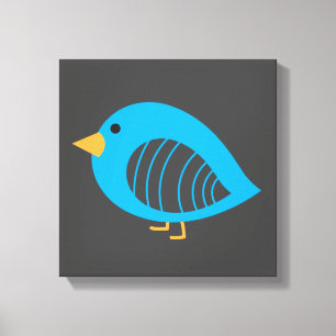 Afdrukken van blauw ruw vederdoek