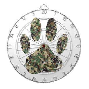 Afdrukken van camo Dog Paw Dartbord