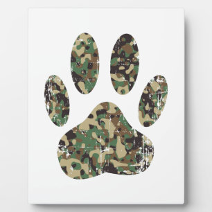 Afdrukken van camo Dog Paw Fotoplaat