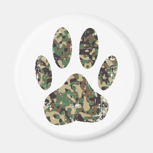 Afdrukken van camo Dog Paw Magneet