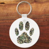 Afdrukken van camo Dog Paw Sleutelhanger (Voorkant)