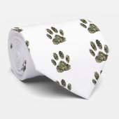 Afdrukken van camo Dog Paw Stropdas (Opgerold)