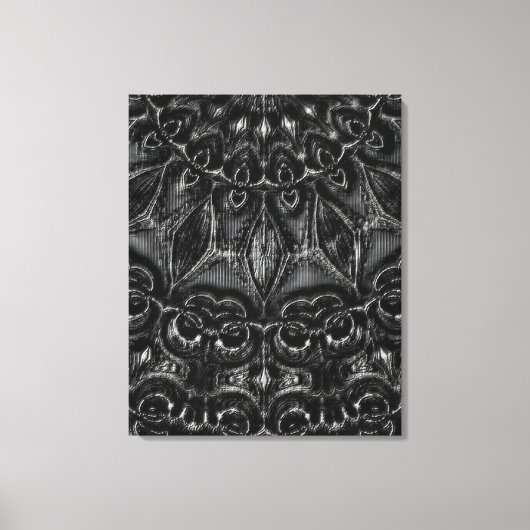 Afdrukken van Charcoal Mandala Canvas (Voorkant)
