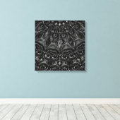 Afdrukken van Charcoal Mandala Canvas (Insitu (Houten vloer))