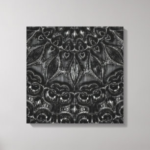 Afdrukken van Charcoal Mandala Canvas