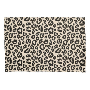 Afdrukken van Chic Black en Ivory Leopard Kussensloop