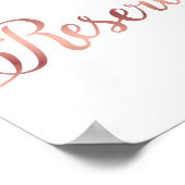 Afdrukken van Chic Roos Gold RESERVED Sign. Poster (Hoek)