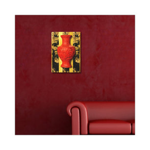 Afdrukken van Chinees Aziatisch rood vet van geras