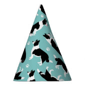 Afdrukken van Collie en Paw-rand Feesthoedjes (Rechts)