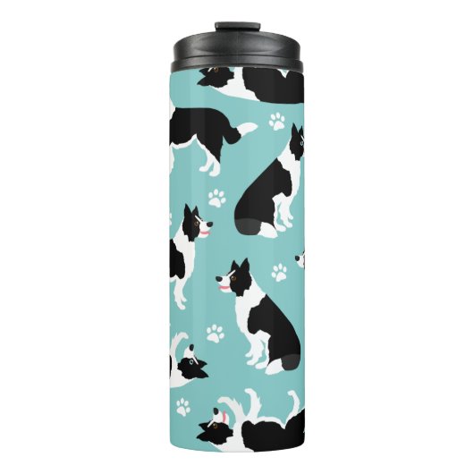 Afdrukken van Collie en Paw-rand Thermosbeker (Voorkant)