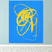 Afdrukken van contemhedendaags dans Stretched Canv (Insitu (Houten vloer))