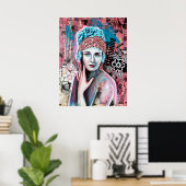 Afdrukken van Cristal Queen, kunstwerk van Claire Poster (Thuiskantoor)