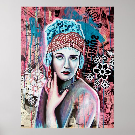 Afdrukken van Cristal Queen, kunstwerk van Claire Poster (Voorkant)