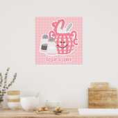 Afdrukken van Cute Sugar & Spice Poster (Keuken)