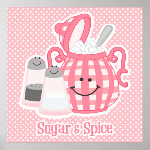 Afdrukken van Cute Sugar & Spice Poster