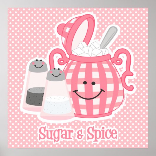 Afdrukken van Cute Sugar & Spice Poster (Voorkant)