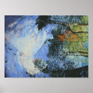 Afdrukken van de route Snowy Moorland Poster