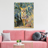 Afdrukken van desert Coyote Sentry Canvas (Insitu (Woonkamer))