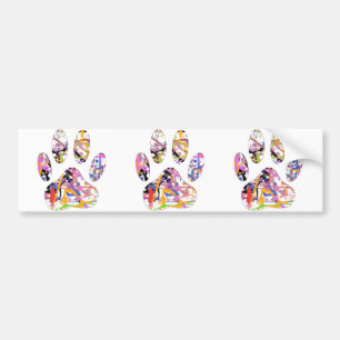 Afdrukken van dog plakband verven bumpersticker