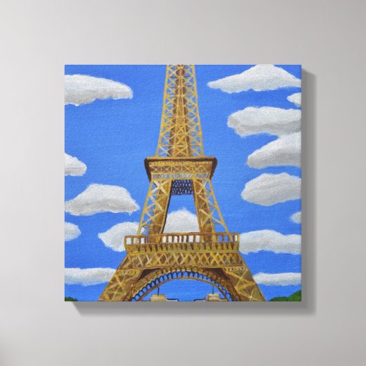 Afdrukken van Eiffel Tower Canvas (Voorkant)
