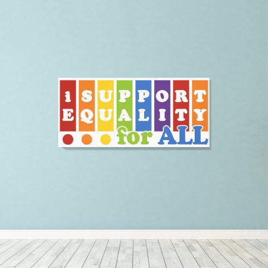 Afdrukken van Equal Rights canvas (Insitu (Houten vloer))