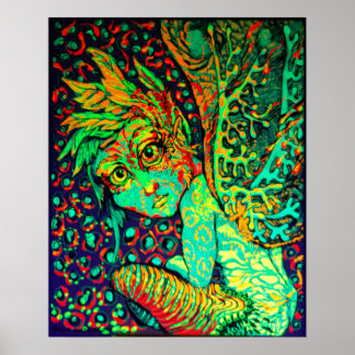 Afdrukken van Fire Fae Canvas Poster
