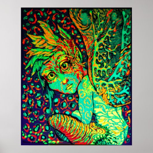 Afdrukken van Fire Fae Canvas Poster (Voorkant)