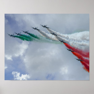 Afdrukken van Frecce Tricolori Canvas Poster
