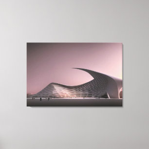Afdrukken van Futuristic Architecture Canvas