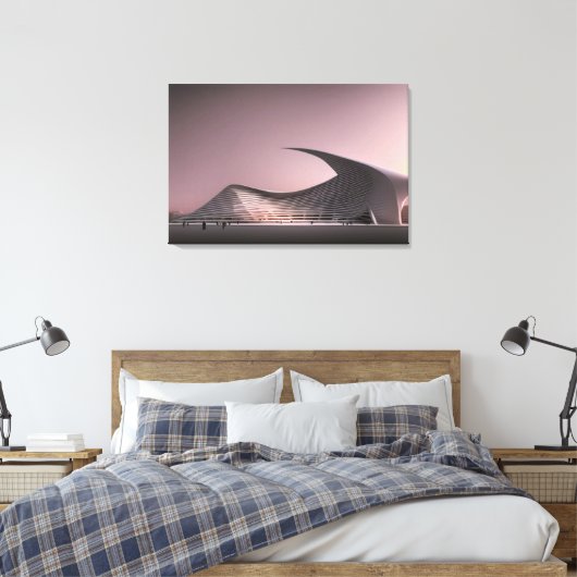 Afdrukken van Futuristic Architecture Canvas (Insitu (Slaapkamer))
