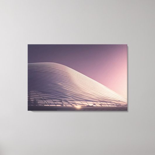 Afdrukken van Futuristic Architecture Canvas (Voorkant)