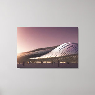 Afdrukken van Futuristic Architecture Canvas