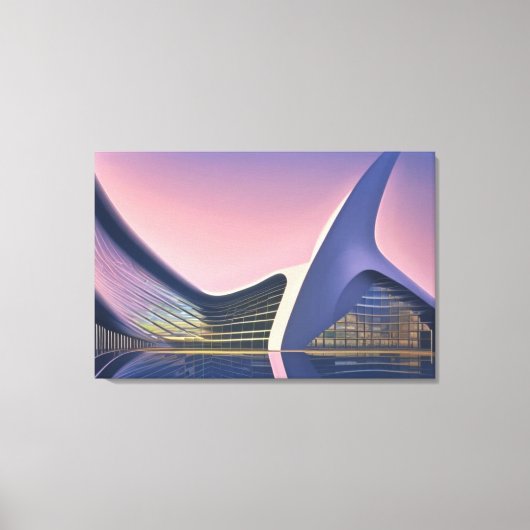 Afdrukken van Futuristic Architecture Canvas (Voorkant)