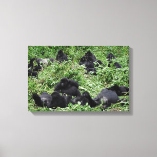 Afdrukken van gebergte gorilla-groepsdoek