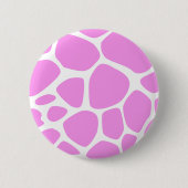 Afdrukken van Giraffe, Roze Giraffe, Dierenafdrukk Ronde Button 5,7 Cm (Voorkant)