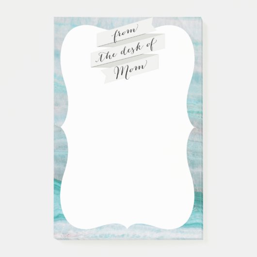 Afdrukken van graniet-steen met gelaagde golven post-it® notes (Voorkant)